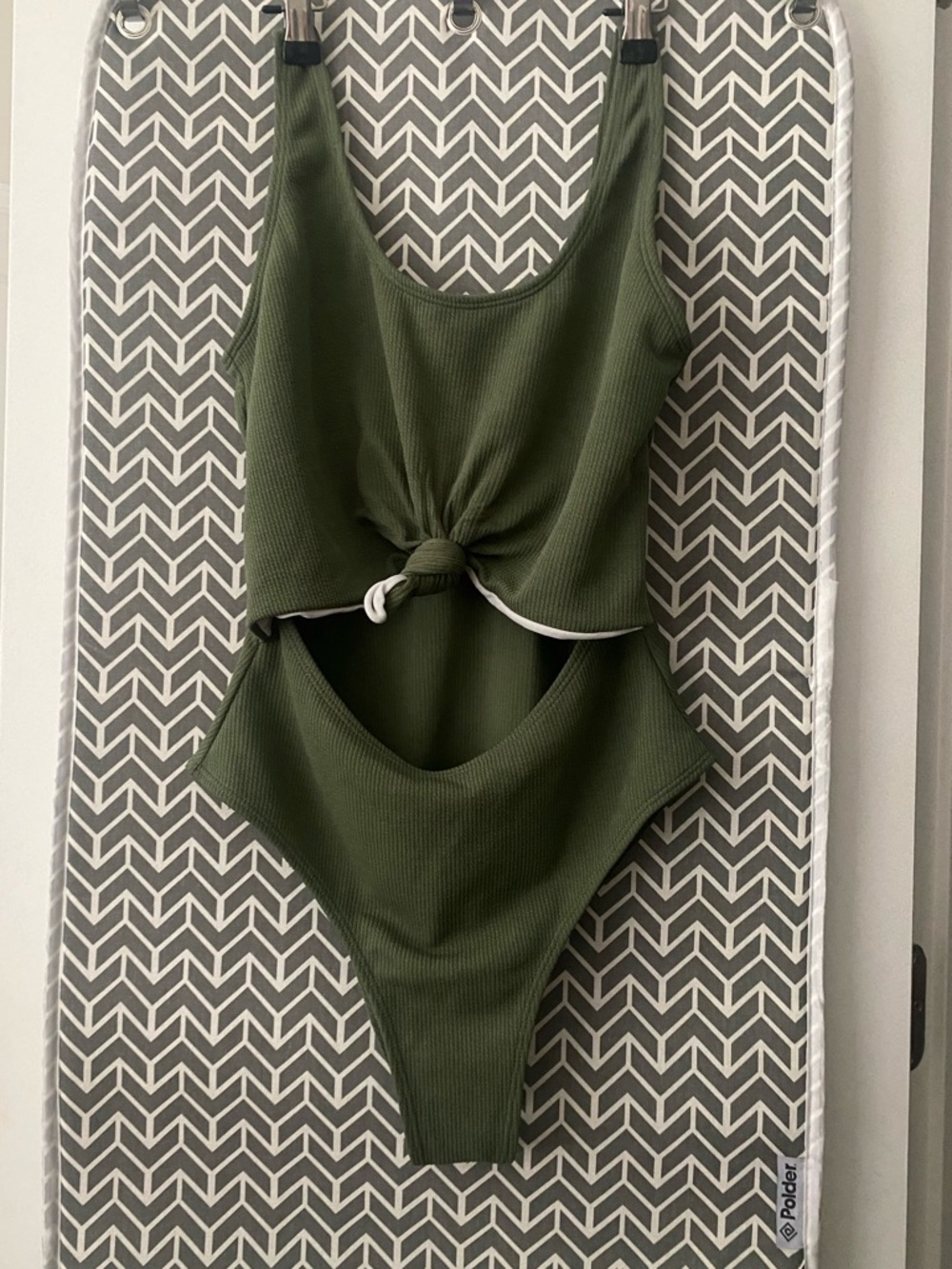 Swimsuit One Piece Olive Green Color Size S 4-6